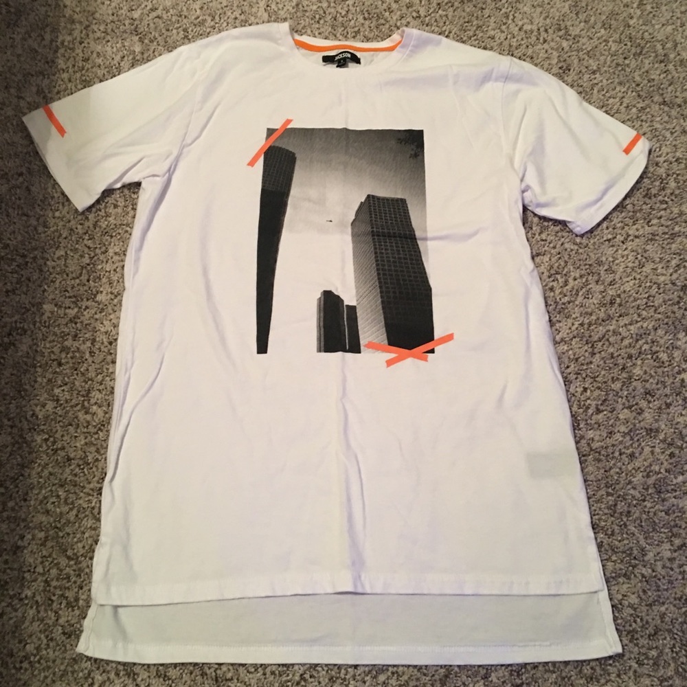 White graphic tee